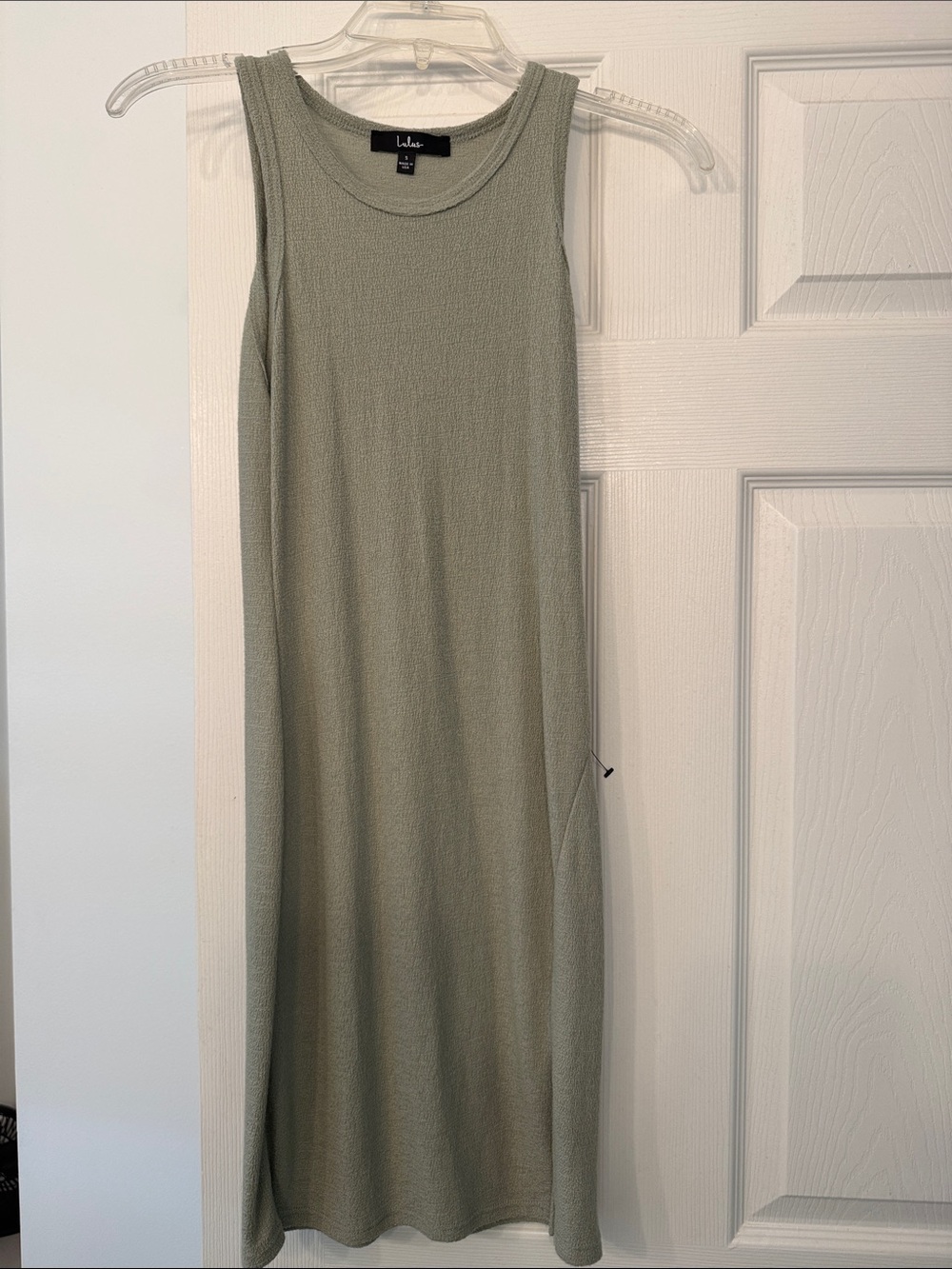 Lulu's Sage Green Ribbed Tank Maxi Dress